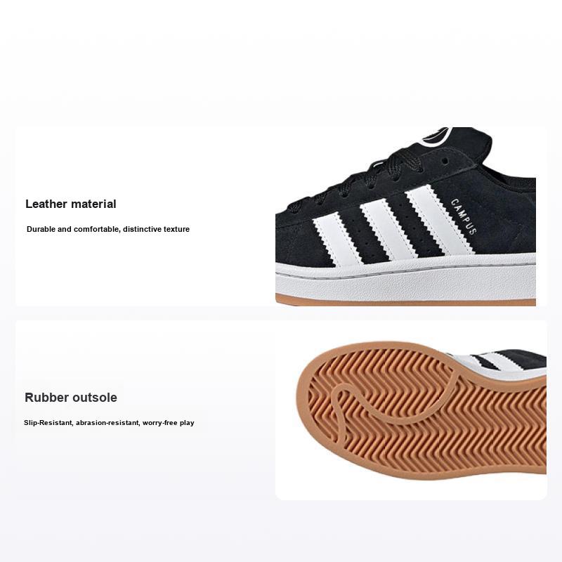 Adidas Campus 00S J Schwarz Weiß Gummi Kinder Sneaker Core-Black Cloud-White HQ6638 37⅓