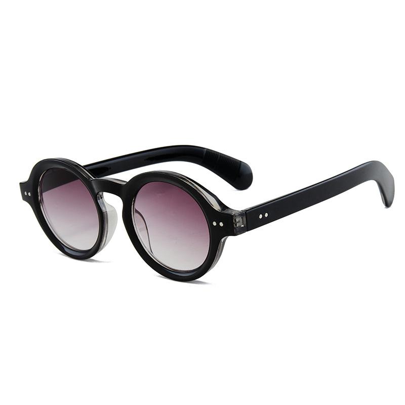 New Fashionable Personalized Round Frame Reading Sunglasses Retro Neutral Premium Multi Color Hd Presbyopia Sunglasses