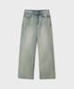 Bellie True Wide Denim Pants - Sand Indigo