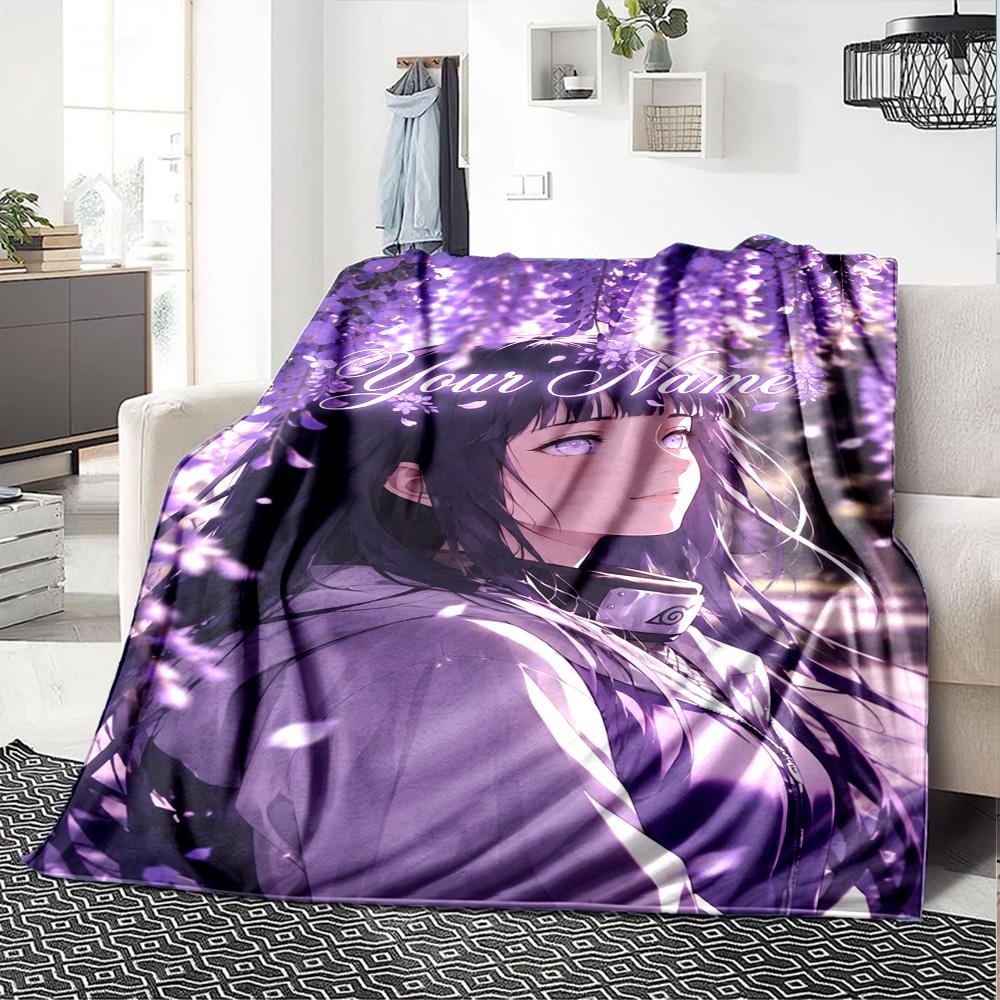 Naruto Character Customize Text Blanket Gift Customizable Blanket Soft Warm Cozy Perfect for Sofa Home Decor Couch Office Four Seasons Universal