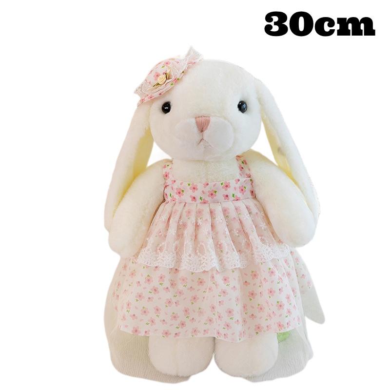 Floral Print Princess Bunny Plush Toy Perfect Birthday Gift For Adults