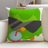 Fun DDuolingoS Cushion Cover Breathable and skinfriendly linen pillowcase square removable and washable cushion