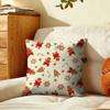 Festive Gingerbread Pattern Cushion Cover Plush Fabric Soft DoubleSided Printed Sofa Warm Winter Home Gift Pillow Cover