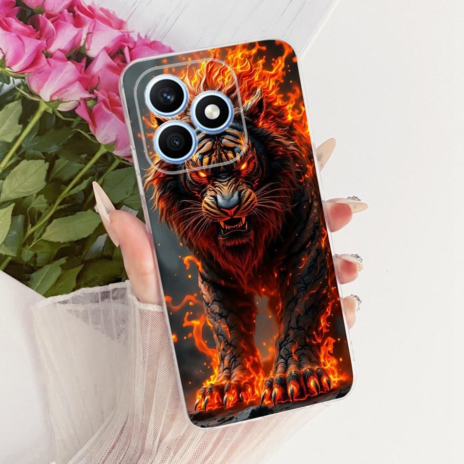 For Honor X8d 2026 Cool Dragon Tiger Pattern Phone Case For Honor X8D 4G Soft Silicone TPU Cases Bumpers