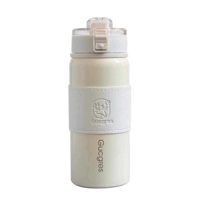 Vaso térmico de acero inoxidable para estudiantes, termo portátil de diseño minimalista y elegante