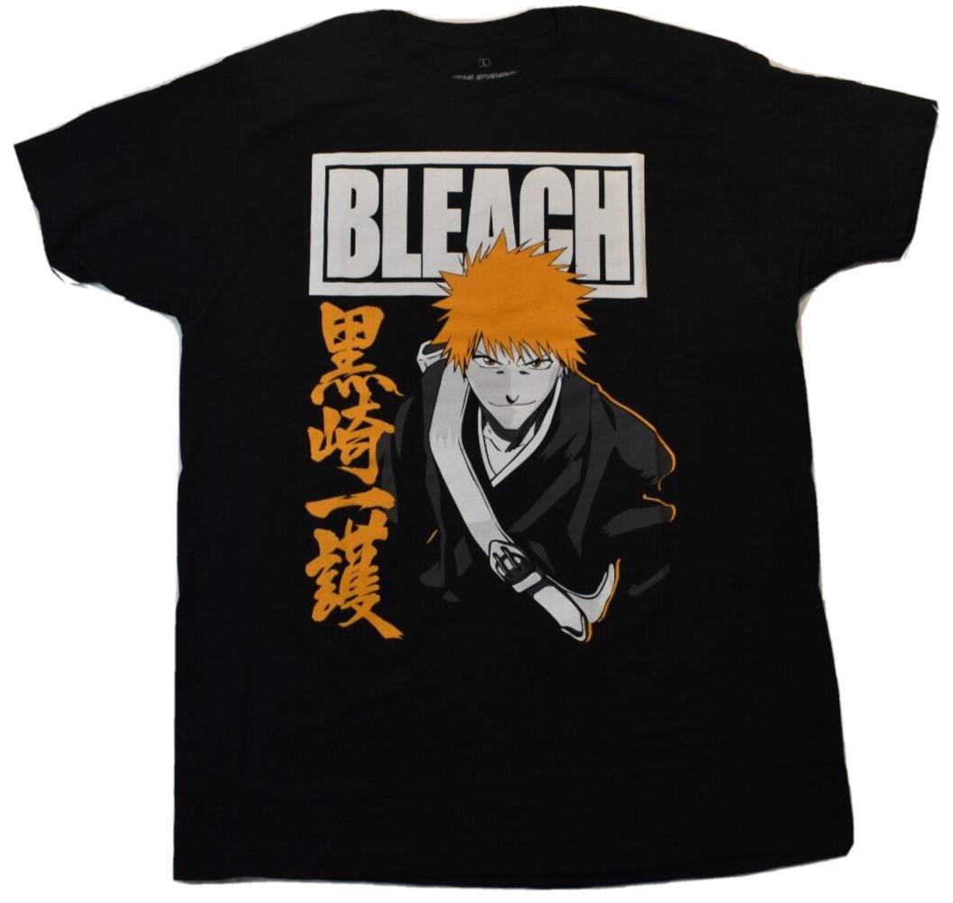 Ripple Junction Bleach Mens Ichigo Kurosaki Black Manga Shirt New L S