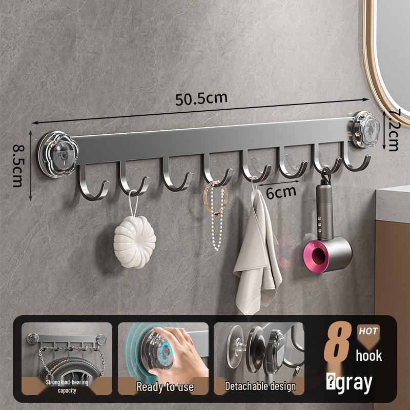 

Вращающийся крючок на присоске с сильным всасыванием - Самоклеящийся, без сверления, для кухни и ванной комнаты