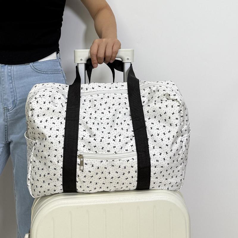 Large Capaci Oulder Bag Sports Fitn Travel Tote Bag Bla Polka Dot Crossbody Faionable Trendy Youth Travel Bag