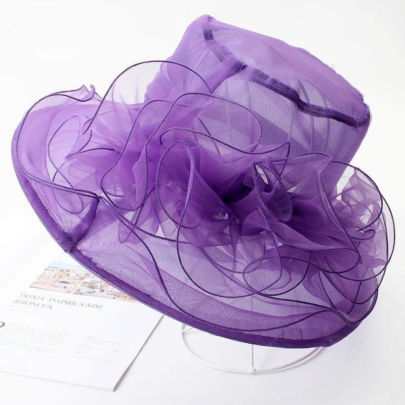 Hat Female Summer Hepburn Eugen Flower Vacation Beach Sunscreen Shade Flat Top Sun Hat Big Brim
