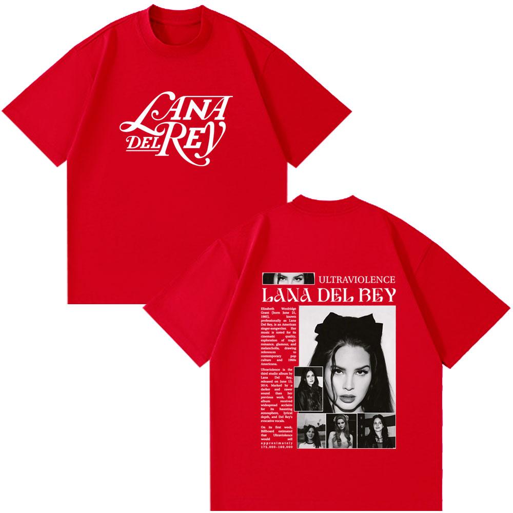 

Singer Lana Del Rey T Shirts Unisex Women Clothing Summer Cotton Short Sleeve Oversized T Shirt Summer Fashion Harajuku Streetwear S