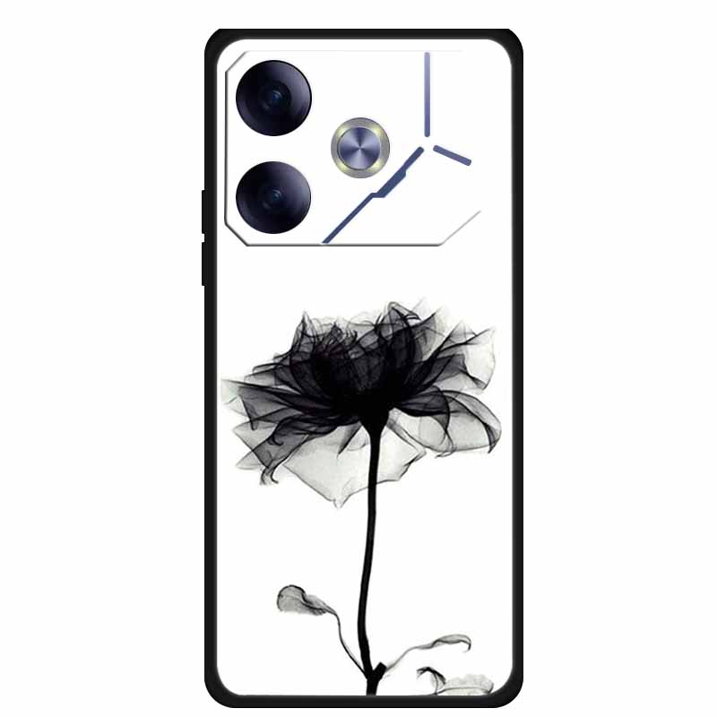Phone Case For Tecno Pova 6 Back Cover Case Shockproof Black Silicone Soft Funda For Tecno Pova 6 Case Pova6 6.78" Capas Coque