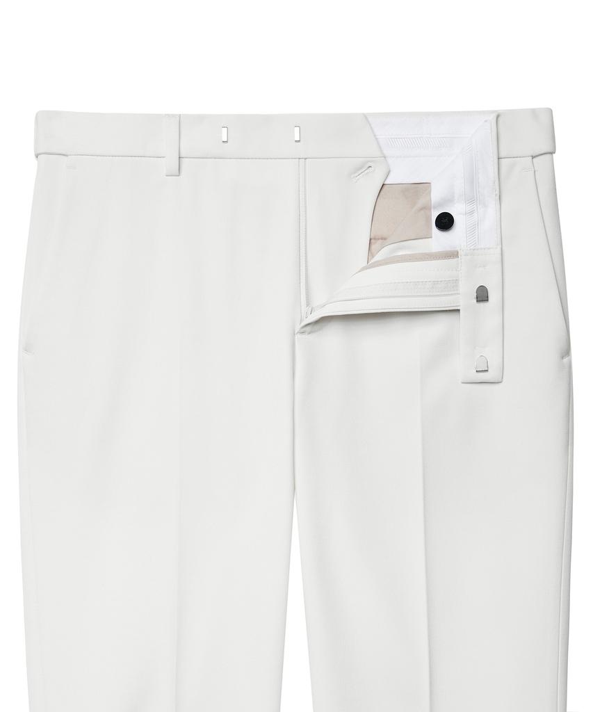 MUSINSA STANDARD Heavyweight Fleece-Lined Tapered Hidden Elastic Waist Length Slacks [Cream]