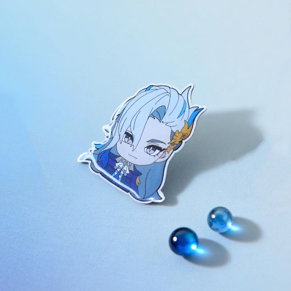 Pin's mignon Neuvillette Genshin Impact - Accessoire de jeu et cadeau pour sac à dos ou collier