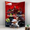 Tapiserie Lewis Hamilton Scuderia Ferrari č. 44 F1 Červená helma Kolážový plakát Nástěnná dekorace pro fanouškovskou místnost
