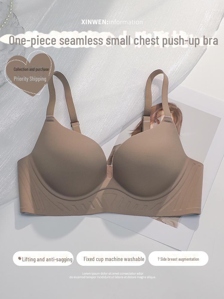 Girls' One-Piece Seamless Underwear Set with Supportive Bra