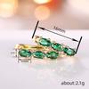 Shiny 925 Sterling Silver Green Cubic Zircon Earrings for Women Newly Trendy Party Ear Accessories Daily Wearable Jewelry Gifts