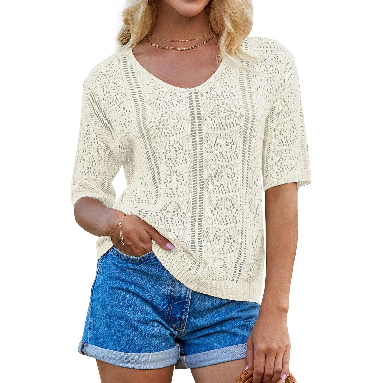 

Женская футболка с коротким рукавом, элегантная повседневная рубашка, весенне-летний наряд, струящиеся плиссированные топы с круглым вырезом спереди, летние топы XL белый
