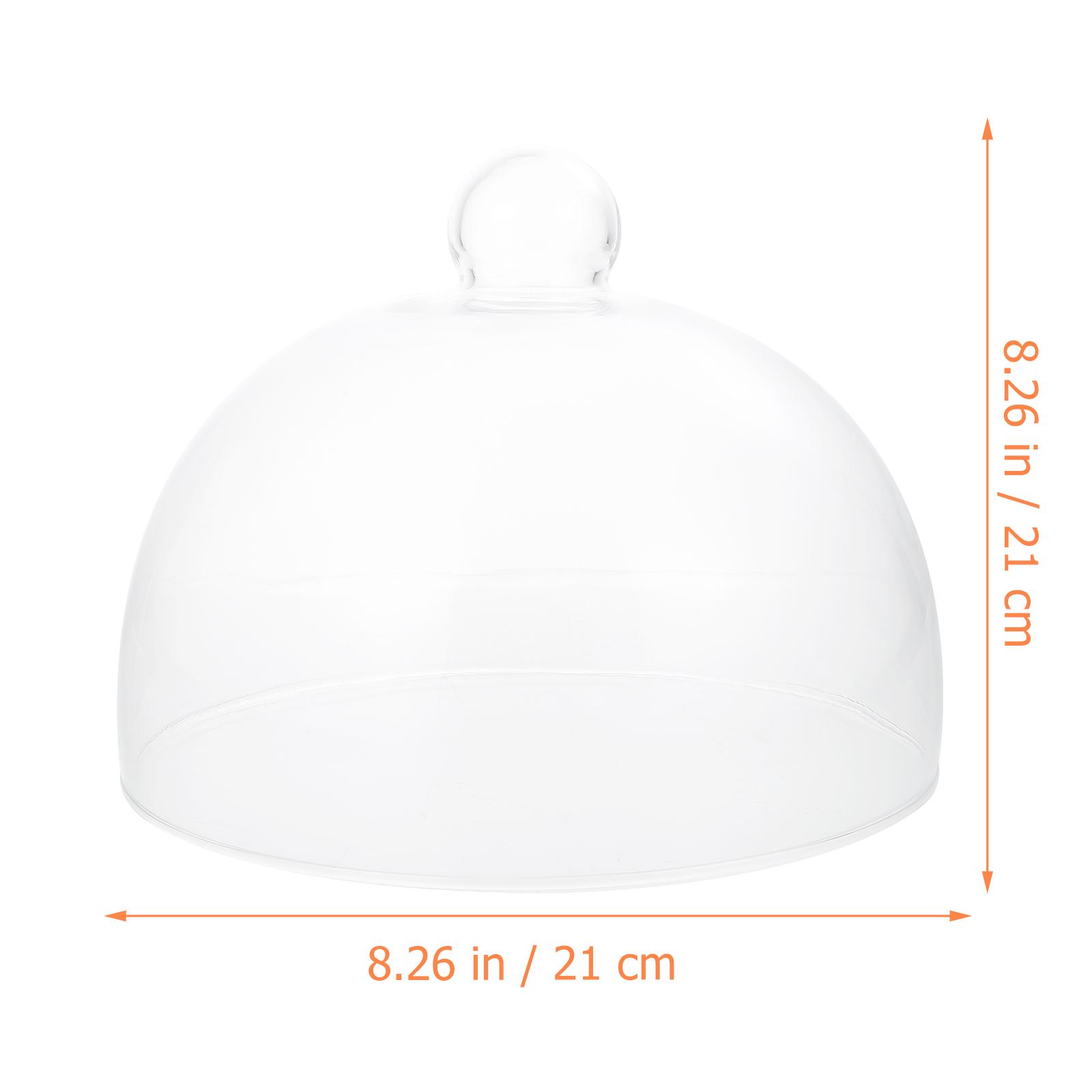 Premium Glass Cake Cover Transparent Food Protector Sturdy Wear-Resistant Practical Gift for Home Glass Cake Cover