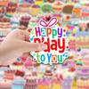 100 Birthday Cakes Graffiti Stickers Skateboard Suitcase Car Decoration Stickers Waterproof Stationery Cartoon Stickers