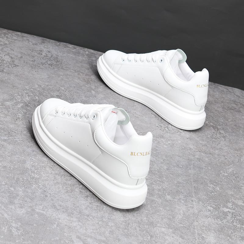 Thick-soled 22 spring and summer new board shoes casual sports shoes leather breathable shoes 36 белый