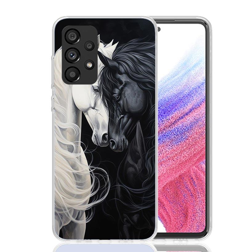 

Animal Black Horse Phone Case For Samsung Galaxy A13 A14 A15 A16 A17 A53 A54 A55 A56 A33 A34 A35 A36 A23 A24 A25 A26 A05S A04S G Samsung A26