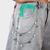 Metal Butterfly Star Pendant Waist Chain Women's, Hip Hop Punk Versatile Men's and Women's Double Trousers
