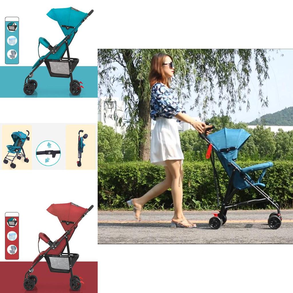 Lightweight Foldable Baby Stroller Compact Umbrella Design Perfect For Summer Travel
