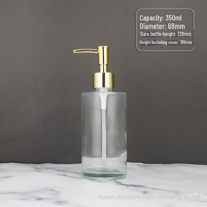 Nordic Style Glass Lotion & Soap Bottle for Home, Hand Sanitizer, and Hotel Shower Gel