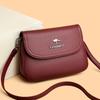 Small Square-shaped Crossbody Bag, Soft Leather, Middle-aged Mother's Bag, Single Shoulder Bag, Small Bag Casually