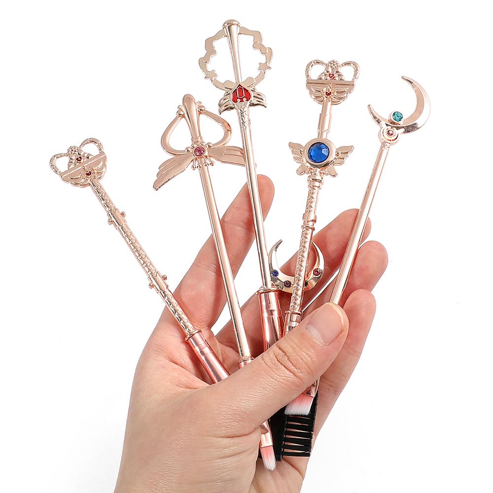 8 Stück Anime Sailor Moon Make-up Pinsel Set Dame Mädchen Mode Pinsel Foundation Kosmetik Augenbraue Lidschatten Pinsel Werkzeug Pincel