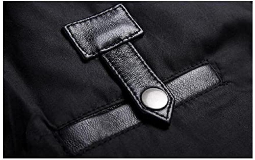 CNPLOPANSS Genuine Leather Motorcycle Sheepskin Cowhide Leather Rider Business Solid Cold Weather Plus Size Men's Jacket, Jacket, Jacket, Leather,