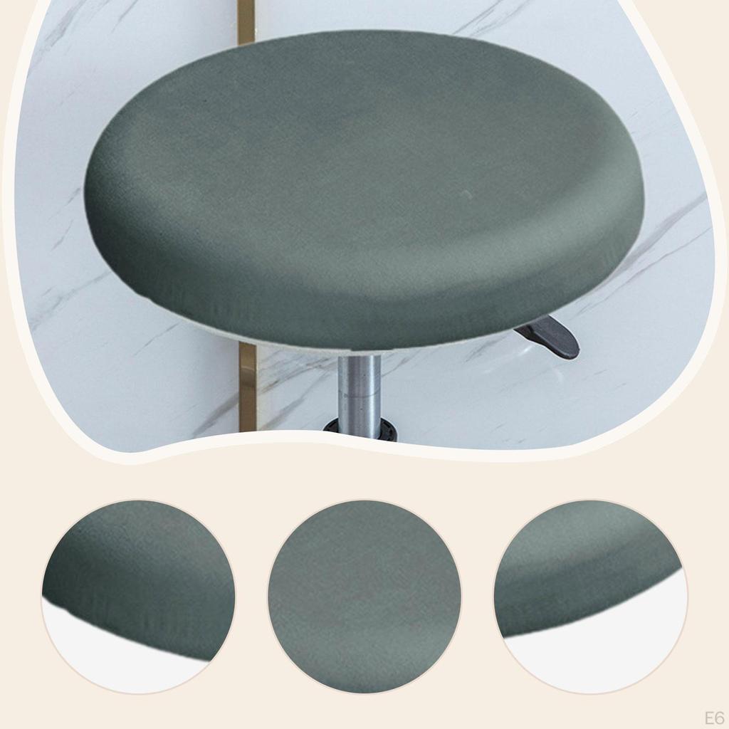 Chair Covers Round Stool Cover Seat Slipcover Made of Material for Protection Living