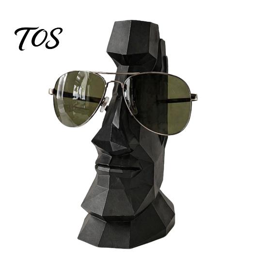 Armação de Óculos Decorativa Suporte para Óculos Esculpido à Mão, Suporte com Formato de Nariz Impresso em 3D, Rack de Exposição de Escultura Artesanal Detalhada Única, para Mesa Escritório E