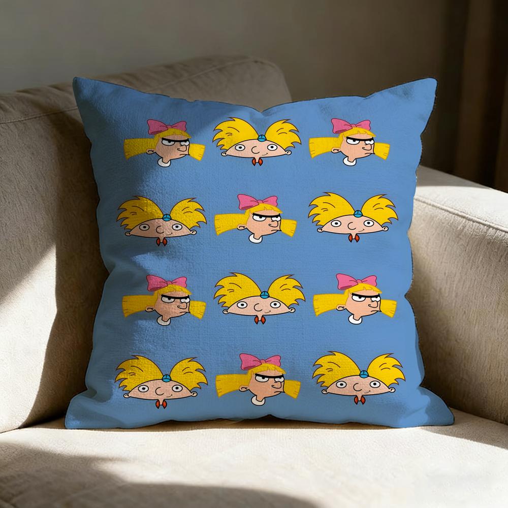 Hey Aarnold Cartoon Pillow Case Pillowcase Doublesided Printed Sofa Cushion Bedroom Headboard Pillow