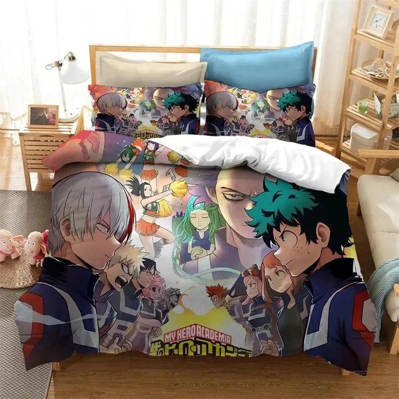 Anime 3D Print My Hero Academia Shoto Todoroki Bedding Set Duvet Cover Bed Set Quilt Cover Pillowcase Comforter King Queen Size
