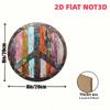 Vintage Peace Sign Metal Wall Art 8 Inch Round Hippie Floral Decor Scratch Proof