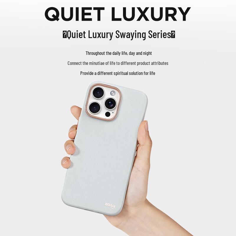 EasyAcc Prémiové kožené magnetické pouzdro s plným krytím pro iPhone 16 Pro Max