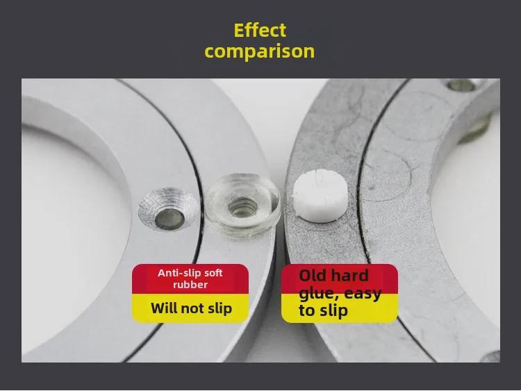 Aluminum Alloy Rotating Glass Turntable Dining Table Stand