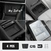 Car Center Console Cup Holder Pad Anti-Slip Shockproof Rubber Mat Interior Water Cup Slot Accessories For Zeekr X 2026 2027