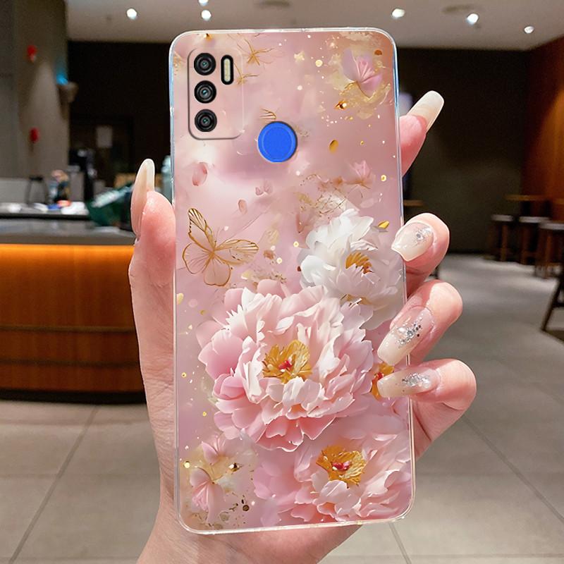 For Tecno Spark 5 Air 6 Air Spark5 Pro Funda Cover Flower Butterfly Bow Phone Casing Soft Silicone Transparent TPU Jelly Case