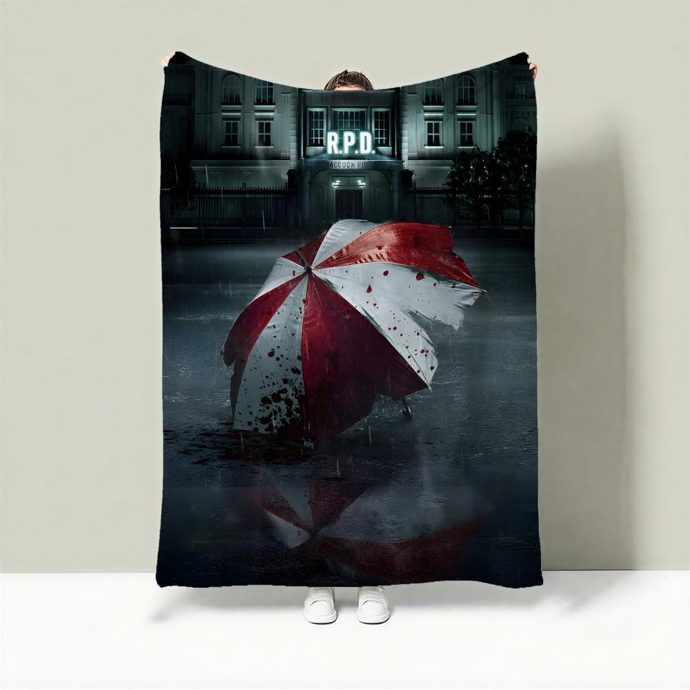 Game R-Resident Evil Throw Lightweight 240g Flannel Blanket Soft Skin-friendly for Summer Cooling 75cmx90cm