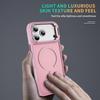 For iPhone 17 Pro Max Magnetic Case with Lens Kickstand Skin-Touch PC + TPU Phone Cover