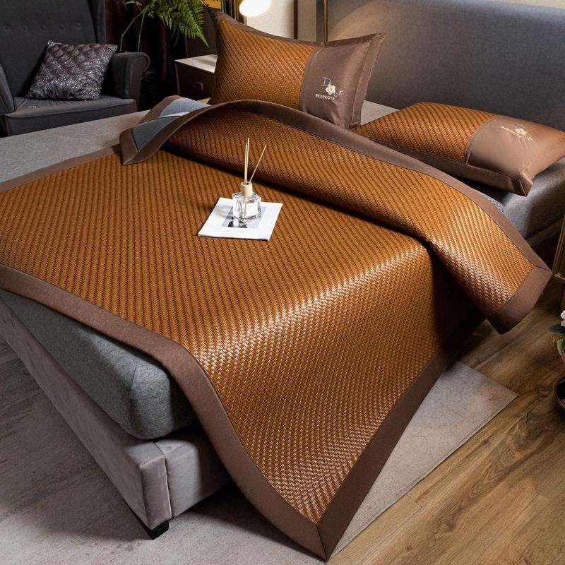 Customizable 2026 High-End Thickened Rattan Air Conditioning Mat - Foldable Ice Silk Cool Summer Mat