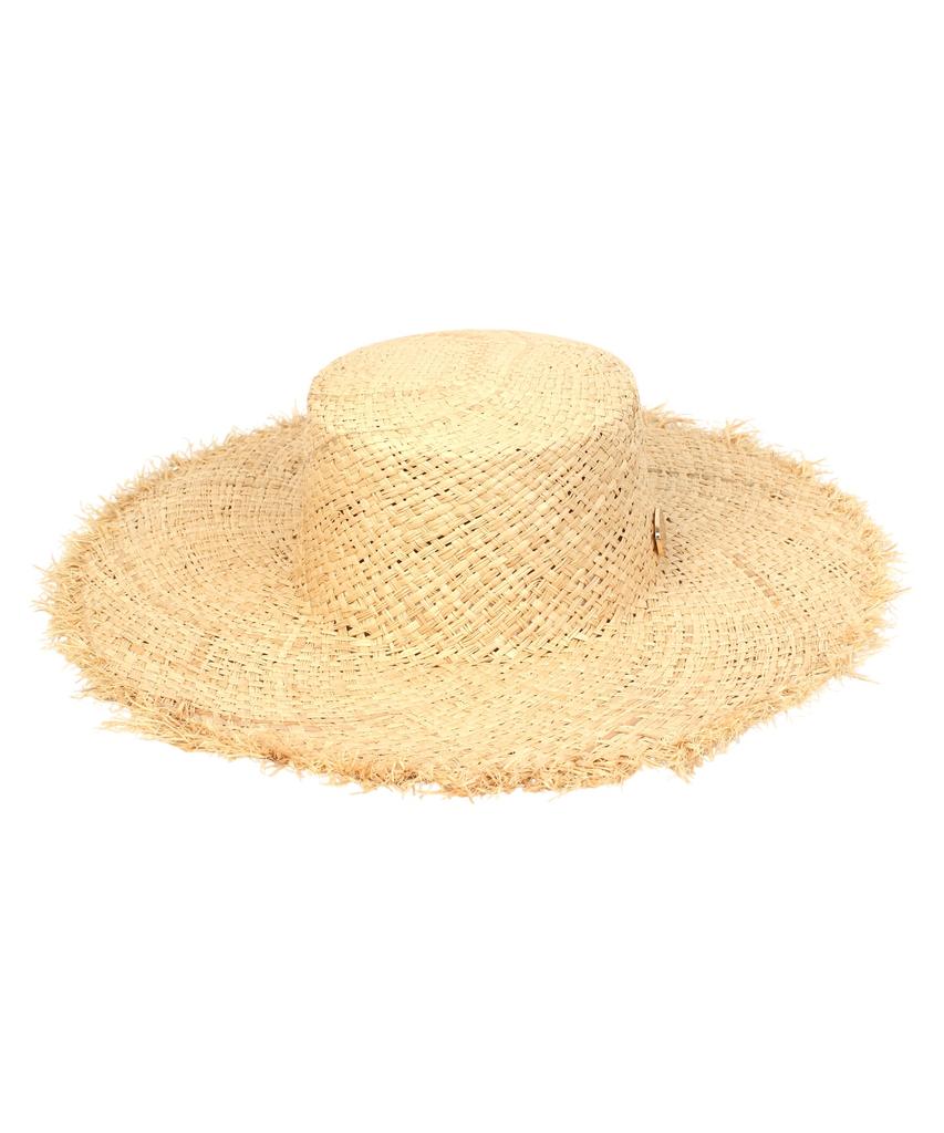 Yunibeosyeolkemiseuteuli Soft Natural Raffia Flat Panama Hat Panama Hat