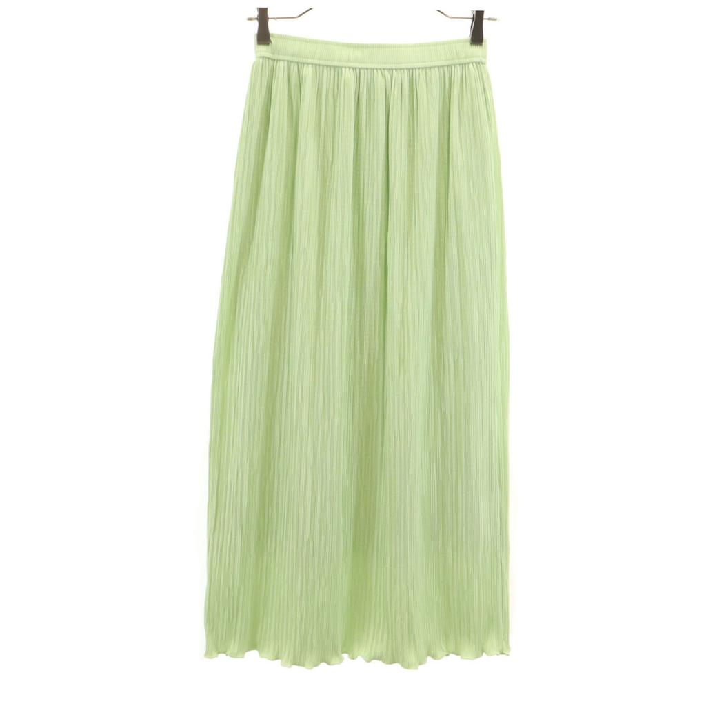 URBAN RESEARCH Jupe plissée longue GRATUIT Vert jaunâtre Femme Occasion