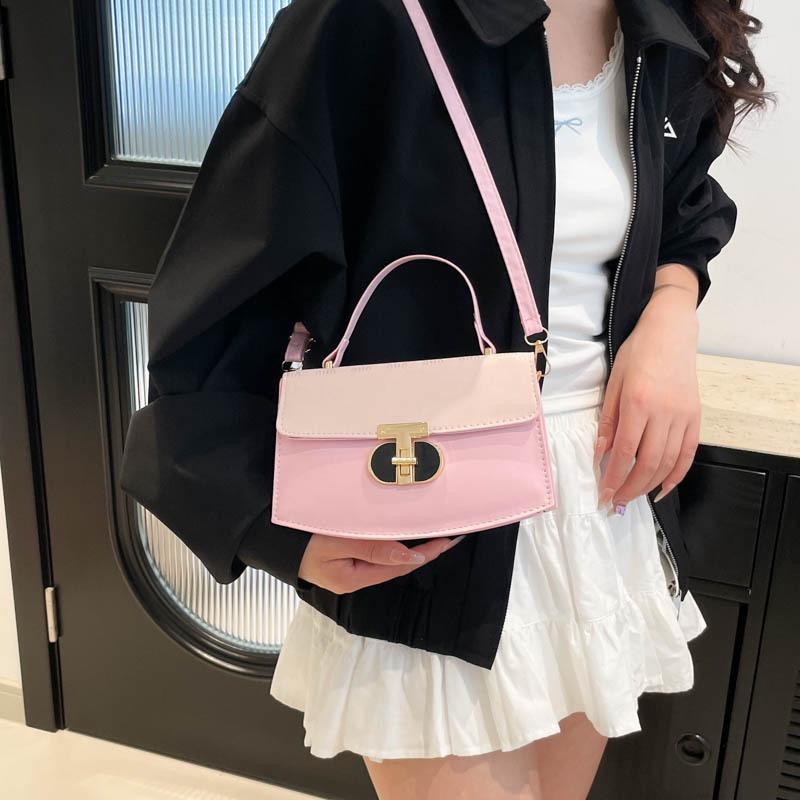 Fashion High-end Texture Light Luxury Design Sense Portable Shoulder Bag Versatile Commuter Solid Color Messenger Bag Women