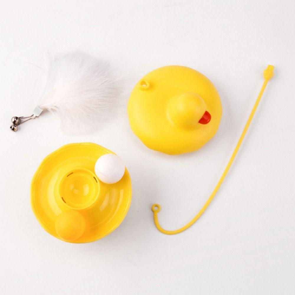 Duck Shaped Tumbler Cat Toy Bite Resistant Kitten Play Wand Self Entertaining Toy  Playing