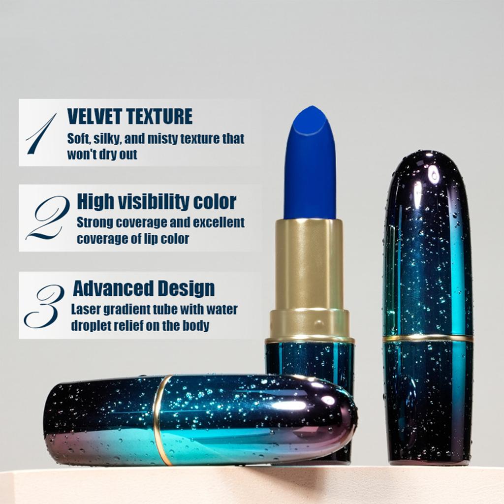 Gothic Black Lipstick for Women Vampire Makeup Set Perfect for Halloween Cosplay Festival Party Costume and Dramatic Stage Performance