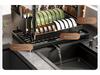 Multi-Functional Carbon Steel Dish & Plate Rack for Kitchen Countertop Storage