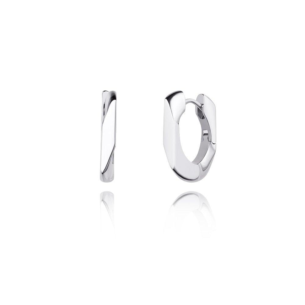 STONEHENGE Silver Link One-Touch Earrings Sa24C17U
